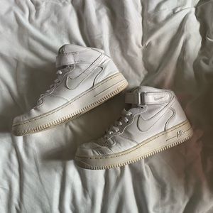 Nike White AF 1 High Top